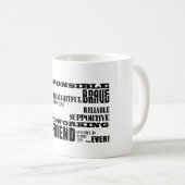 Mug Amis meilleurs et plus grand ami : Qualités (Devant droit)