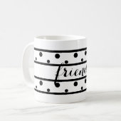 Mug Amis Noir Pois Blanc (Devant gauche)