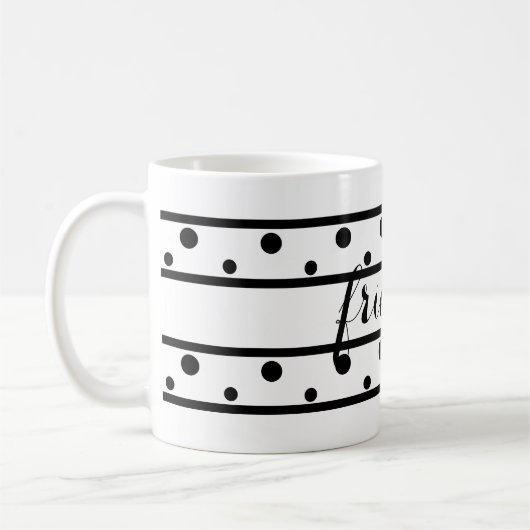 Mug Amis Noir Pois Blanc (Gauche)