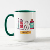 Mug Amis oraux de soin de bande dessinée (Gauche)