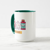 Mug Amis oraux de soin de bande dessinée (Devant gauche)