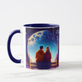 Mug Amis ou amoureux sur un banc au clair de lune, (Gauche)