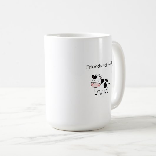 Mug Amis pas de nourriture - Vaches (Devant droit)