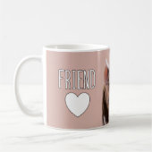 Mug "Amis, pas de nourriture" vegan avec mignon rose p (Gauche)