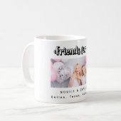 Mug Amis photo noms blanc noir (Devant gauche)