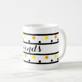Mug Amis Pois orange jaune (Devant droit)