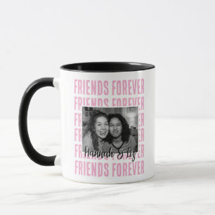 Mug Amis pour toujours avec photo et noms personnalisé