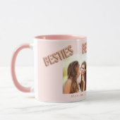 Mug Amis pour toujours blush rose besties BFF photo (Gauche)