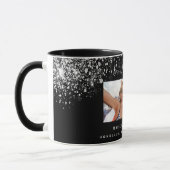 Mug Amis pour toujours photo noir argent noms de parti (Gauche)