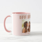 Mug Amis pour toujours rose or blush photo BFF (Gauche)