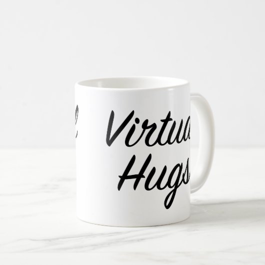 Mug Amis Retro Virtual Hugs (Devant droit)