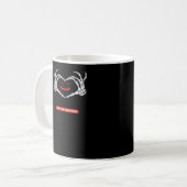Mug Amis ! Squelette classique Mains Coeur (Devant gauche)