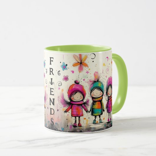 Mug Amis Whimsical mignons (Devant droit)