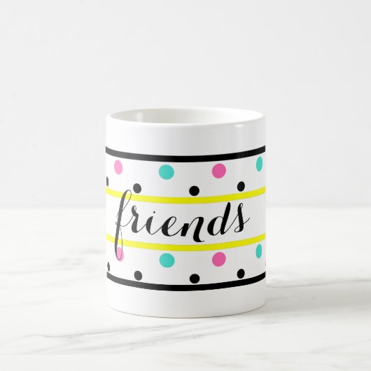 Mug Amis Yellow Rose Turquoise Pois (Centre)