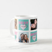 Mug Amitié BFF Photo Collage Coeur (Devant gauche)
