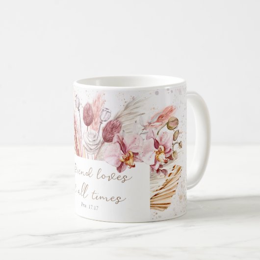 Mug Amitié Boho Bible Verse Inspiration Florale (Devant droit)