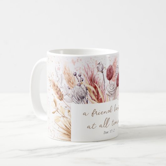 Mug Amitié Boho Bible Verse Inspiration Florale (Devant gauche)