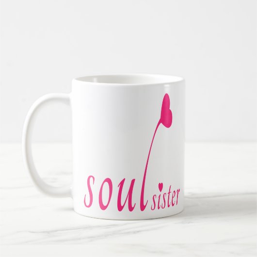 Mug Amitié de Soulmate de soeur d'âme les meilleurs (Gauche)
