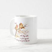 Mug Amitié mignonne Oiseaux et citation (Devant gauche)