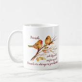 Mug Amitié mignonne Oiseaux et citation (Gauche)