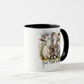 Mug Amitié ou romantique Votre nom Nom Chèvres (Devant droit)