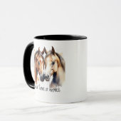 Mug Amitié ou romantique Votre nom Noms Chevaux (Devant gauche)
