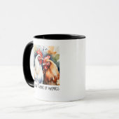 Mug Amitié ou romantique Votre nom Noms Poulets (Devant gauche)