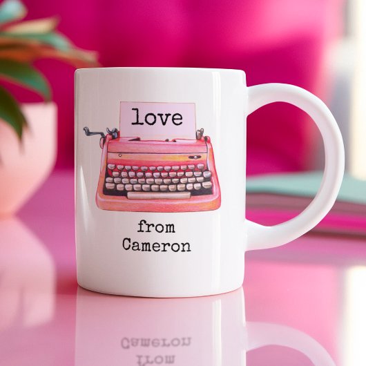 Mug Amitié personnalisée Retro Typewriter