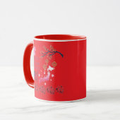 Mug Amitié sans fin rouge vif (Devant gauche)