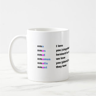 Mug AMO, amas, amat…