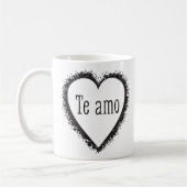Mug AMO de Te, je t'aime dans l'Espagnol (Gauche)