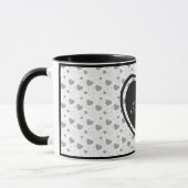 Mug Amor Grey coeur brillant mignon motif romantique (Gauche)