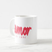 Mug Amor is Love - Moderne Red Graphic Calligraphy (Devant gauche)