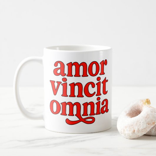 Mug Amor vincit omnia (Avec donut)