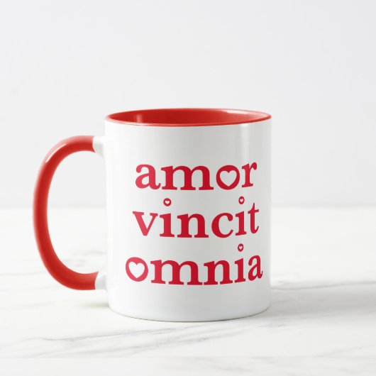 Mug Amor Vincit Omnia - Citation latine (Gauche)