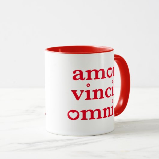 Mug Amor Vincit Omnia - Citation latine (Devant droit)