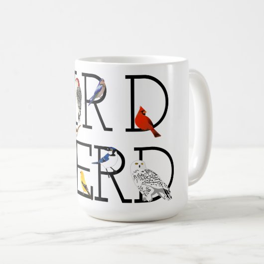 Mug Amortissement Nerd d'oiseaux deux (Devant droit)