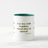 Mug Amos 3:3 KJV Bible Écriture Deux Tons (Centre)