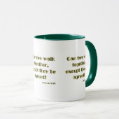 Mug Amos 3:3 KJV Bible Écriture Deux Tons (Devant droit)
