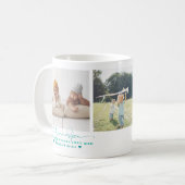 Mug Amour à Papi | Collage de trois photos (Devant gauche)