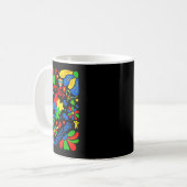 Mug Amour Accepter Comprendre Autisme Boho Fleur (Devant gauche)