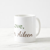Mug amour ajouter un nom simple texte modifiable minim (Devant droit)