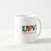 Mug Amour Amérique Fête de l'Indépendance (Devant droit)