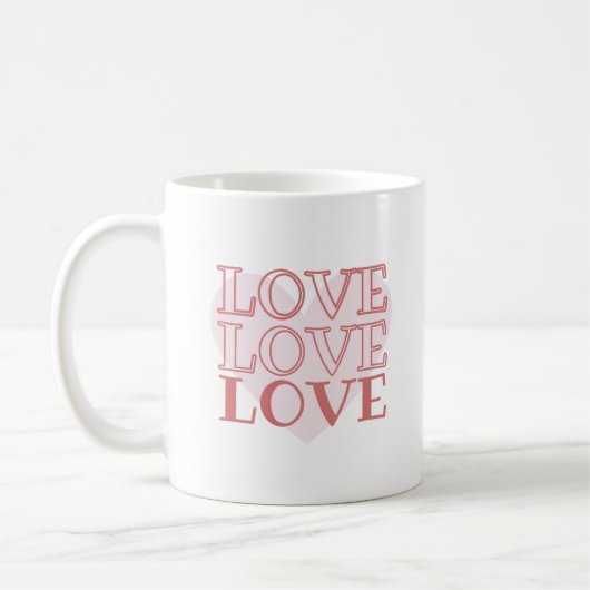 Mug Amour Amour Amour - Romantique (Gauche)