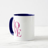Mug AMOUR amusant au printemps rose Hydrangea Flower L (Devant gauche)