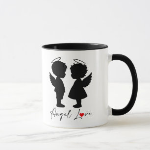 Mug Amour Ange – Conception de Couple d'Anges Mignons