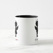 Mug Amour Ange – Conception de Couple d'Anges Mignons (Centre)