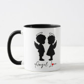 Mug Amour Ange – Conception de Couple d'Anges Mignons (Gauche)