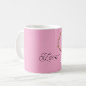 Mug Amour Ange Rose Blanc (Devant gauche)