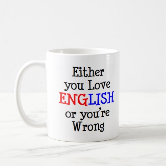 Mug amour anglais ou (Gauche)